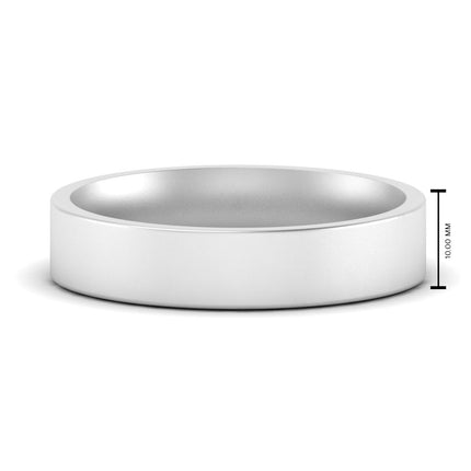 Comfort Fit Flat 4 mm Mens Wedding Band