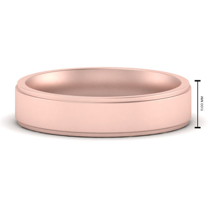 4 mm Steps Edge Comfort Fit Mens Band