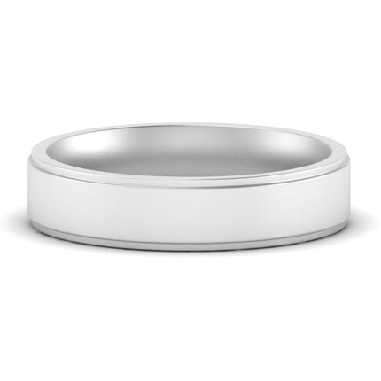 4 mm Steps Edge Comfort Fit Mens Band