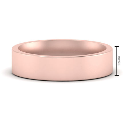 Comfort Fit Flat 4 mm Mens Wedding Band