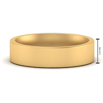 Comfort Fit Flat 4 mm Mens Wedding Band