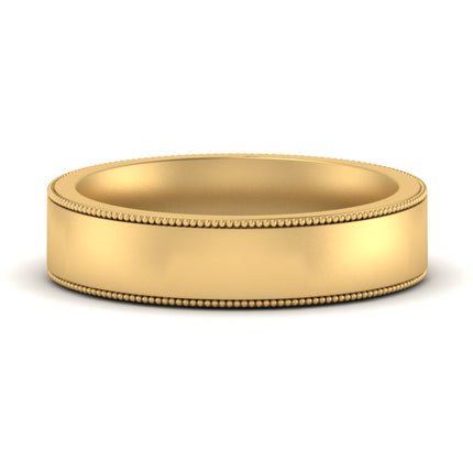 4 mm Stepped Edge Comfort Fit Flat Mens Band