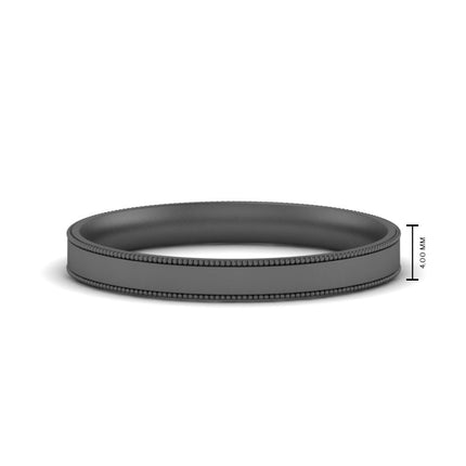 4 mm Stepped Edge Comfort Fit Flat Mens Band