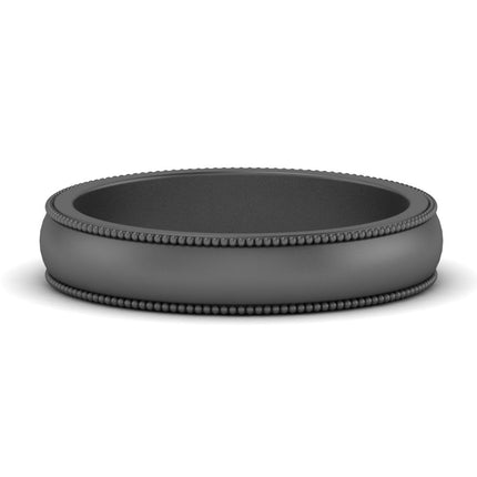 Milgrain Matte Finish Mens Band