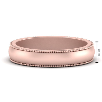 Milgrain Matte Finish Mens Band