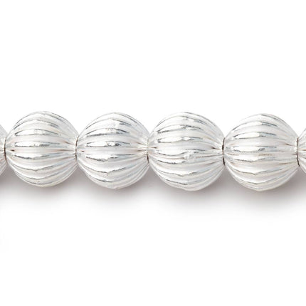 9mm Corrugated Round Beads