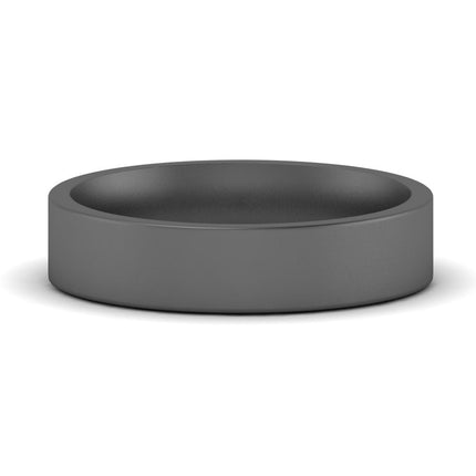 Comfort Fit Flat 4 mm Mens Wedding Band