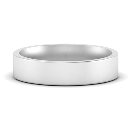Comfort Fit Flat 4 mm Mens Wedding Band