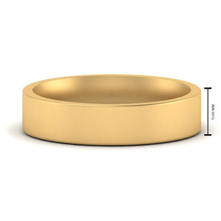 Comfort Fit Flat 4 mm Mens Wedding Band