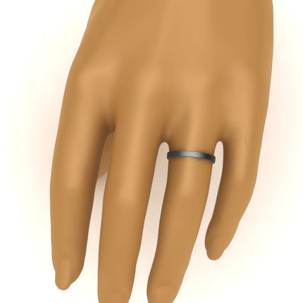 Comfort Fit Flat 4 mm Mens Wedding Band