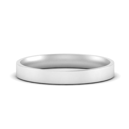 Comfort Fit Flat 4 mm Mens Wedding Band