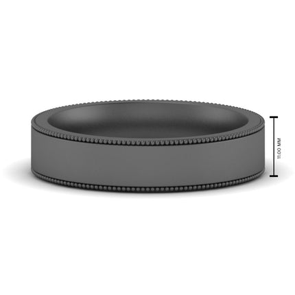 4 mm Stepped Edge Comfort Fit Flat Mens Band
