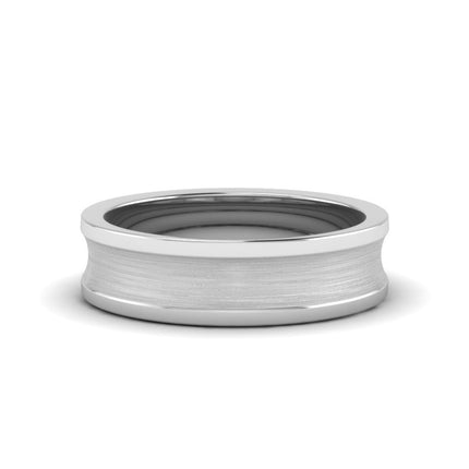 Concave Mens Wedding Ring