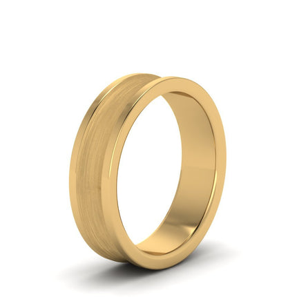 Concave Mens Wedding Ring