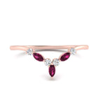 14k Rose Gold / Pink Sapphire / Lab Grown