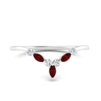14k White Gold / Ruby / Lab Grown