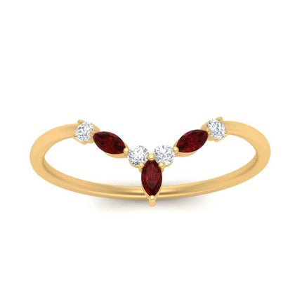 Crown Marquise And Round Band