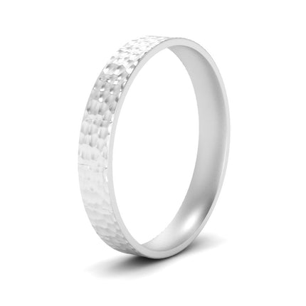 5 MM Hammered Finish Mens Wedding Band