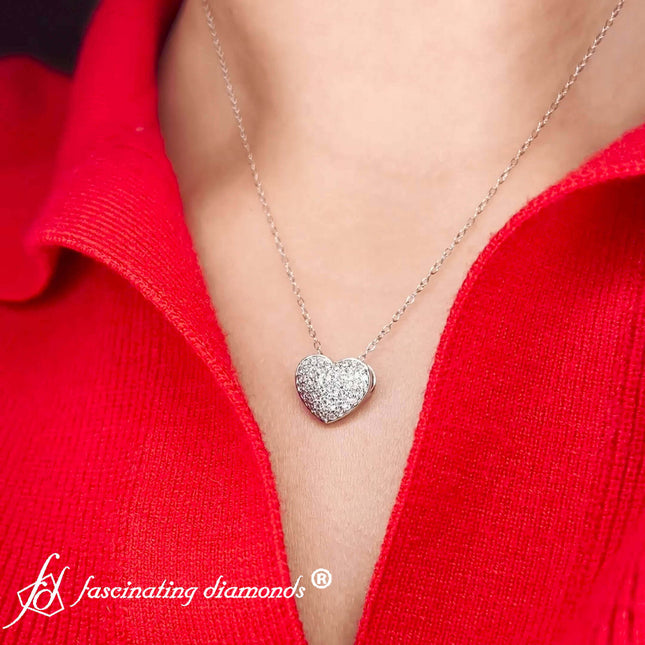 Heart Cluster Diamond Pendant