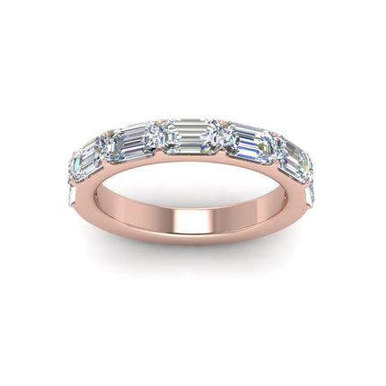 Horizontal Emerald Cut Classic Band