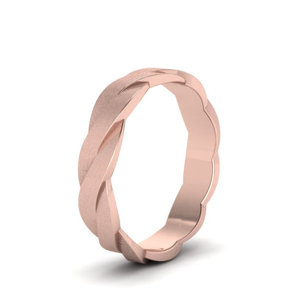 Matte Finish Twisted Wedding Band