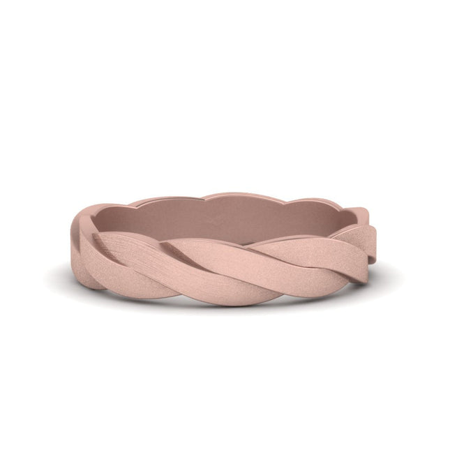 Matte Finish Twisted Wedding Band