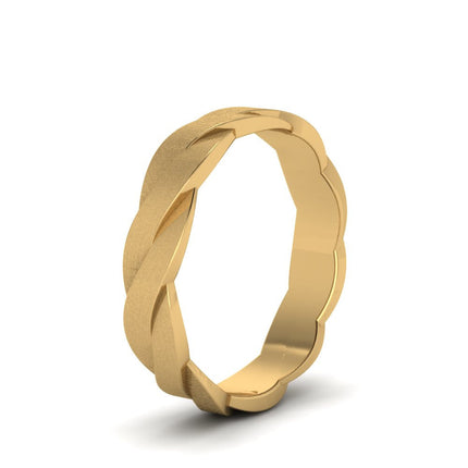 Matte Finish Twisted Wedding Band