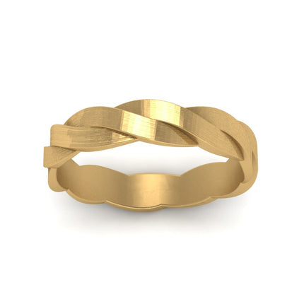 Matte Finish Twisted Wedding Band