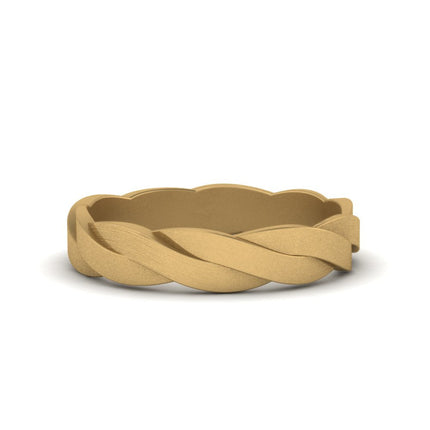 Matte Finish Twisted Wedding Band