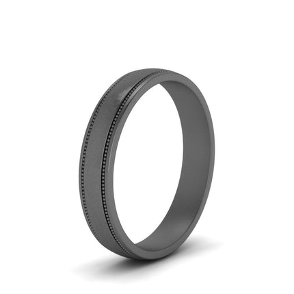 Milgrain 2 Tone Wedding Band
