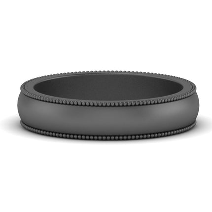 Milgrain Matte Finish Mens Band