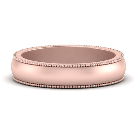 Milgrain Matte Finish Mens Band