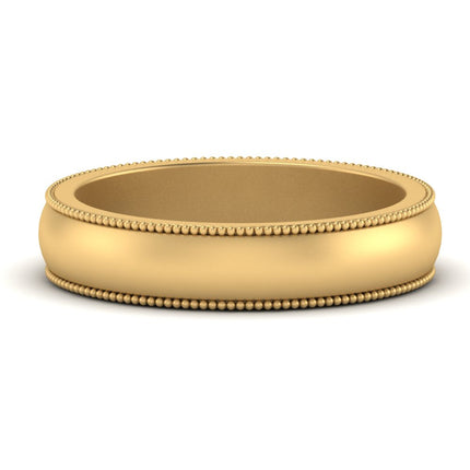 Milgrain Matte Finish Mens Band