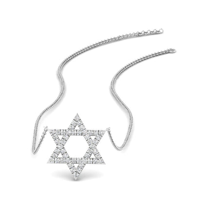 Star Of David Delicate Diamond Pendant