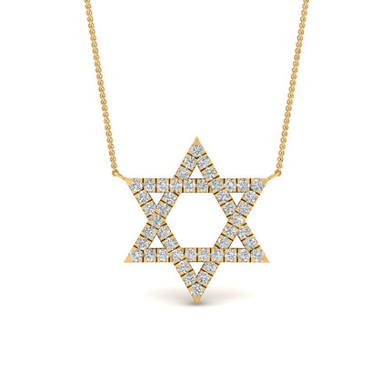 Star Of David Delicate Diamond Pendant