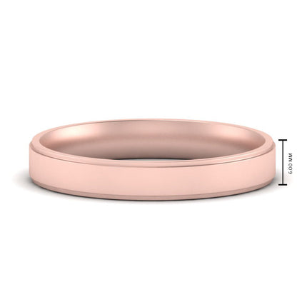 4 mm Steps Edge Comfort Fit Mens Band