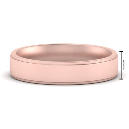 4 mm Steps Edge Comfort Fit Mens Band