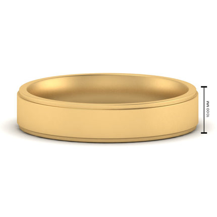 4 mm Steps Edge Comfort Fit Mens Band