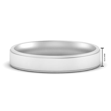 4 mm Steps Edge Comfort Fit Mens Band